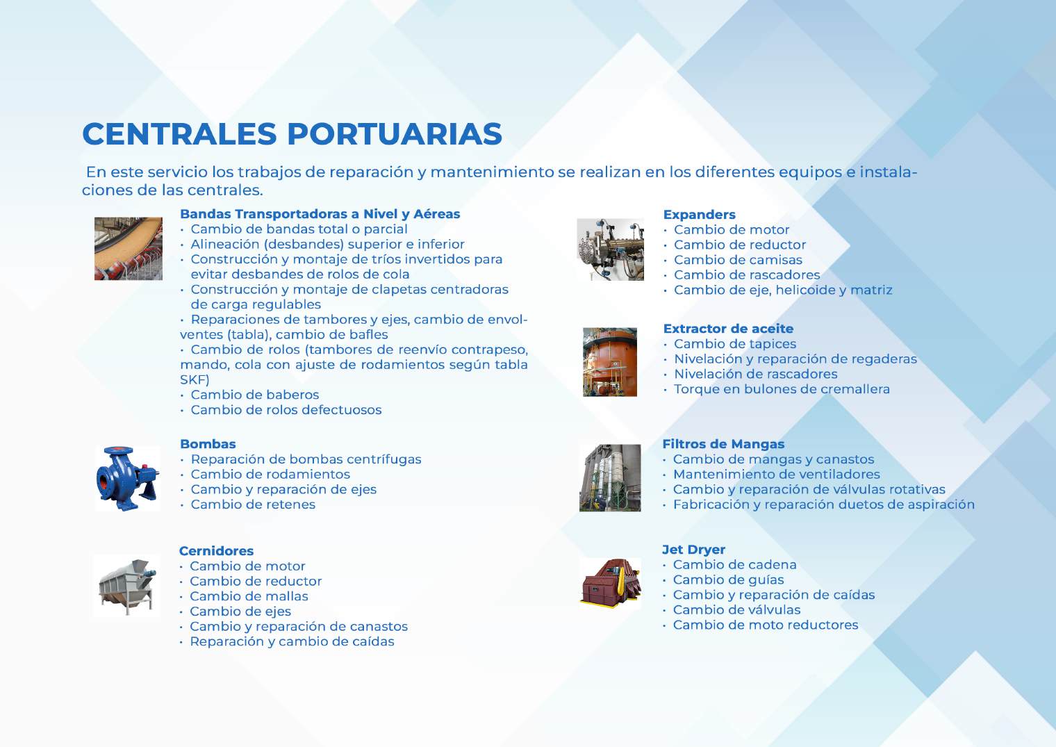 Trabajos en centrales portuarias